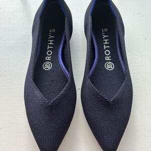 Rothy's navy blue Flats Sleek Minimalist Design